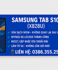 Samsung Tab S10+ (X828U) – Bypass KG | Xóa MDM | Reset OK | Update OK